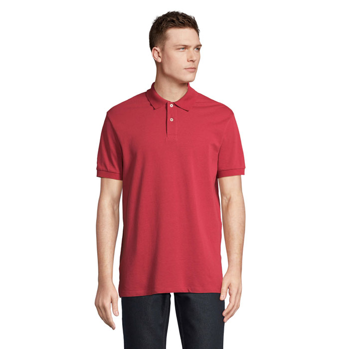 Polo Homme à personnaliser coton PACIFIC Folk red twin